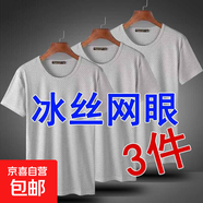 網(wǎng)眼短袖T恤男夏季薄款鏤空透氣運(yùn)動(dòng)速干半袖體恤大碼打底衫MB 3件網(wǎng)眼【淺灰+淺灰+淺灰】短袖 L 【建議100-115斤】