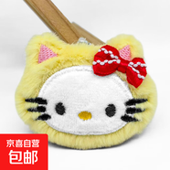 可愛(ài)毛絨哈嘍小貓箱包配飾蝴蝶結貓咪學(xué)生書(shū)包掛件情侶背包掛飾 黃色小貓/