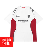 撞色拼接戶(hù)外短袖T恤男女夏重磅歐美潮牌機車(chē)服半袖體恤情侶上衣 白色 T178輕熟 XL
