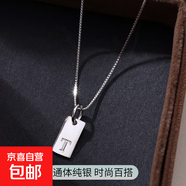 S925純銀跨境個(gè)性化字母方牌項(xiàng)鏈女簡約小眾輕奢設(shè)計(jì)感幸運(yùn)鎖骨鏈 【白金】 字母Z項(xiàng)鏈