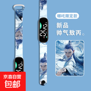 哪吒電子手表鬧海熱銷(xiāo)動(dòng)漫印花可愛(ài)一次性手表男女學(xué)生時(shí)尚LED防水不可充電觸摸手環(huán)表 敖丙