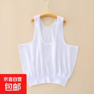女士背心100%全棉老年人媽媽背心無袖汗衫奶奶內(nèi)衣薄款老年背心 打底背心-白色 2XL (120) 建議80-100斤