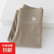 清倉女童春秋高腰鯊魚(yú)褲兒童外穿收腹九分打底褲中大童休閑瑜伽褲 9657咖 120 120cm