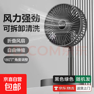 電風扇家用桌面風扇新款折疊伸縮臺扇USB小風扇便攜學生宿舍制冷輕音風扇 黑色升級版大風力直插款