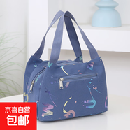 帆布手提小包包牛津布防水便當(dāng)包手機(jī)包女包新款媽媽買菜包云8817 藍(lán)色