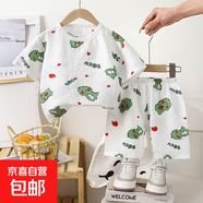 【男童短袖套裝】男童短袖套裝2025夏季薄款 YT-01恐龍短袖套裝 110 建議身高100cm左右