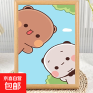 一二布布治愈語(yǔ)錄紀念擺件相框簡(jiǎn)約有人陪著(zhù)是服氣情侶相框裝飾畫(huà) 讓我瞅瞅 6寸