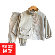 【潮流女寶必備】女童春季2025新款韓版立領(lǐng)沖鋒外套休閑運動(dòng)裝 綠色 130 碼