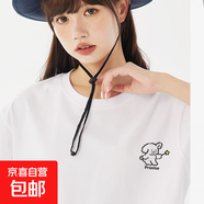 2025年短袖小眾夏季薄款圓領(lǐng)小清新短袖男女同款情侶裝百搭上衣潮 白色-652情侶小熊 S