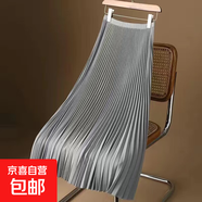 高端卡其色垂感百褶裙女春季西裝新款高級感歐貨2025洋氣半身裙子 銀色【單件】 S