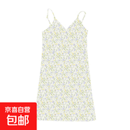 美式辣妹內搭印花v領(lǐng)吊帶連衣裙女夏新款碎花吊帶裙女裝 裙5-淺紫 XXL