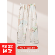 月子服棉質(zhì)睡褲女士夏季薄款長(zhǎng)褲夏款寬松可調(diào)節(jié)加大碼休閑家居褲 HDE9702 M