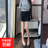 灰色運動(dòng)短裙女夏季2025新款百搭休閑高腰顯瘦a字辣妹半身包臀裙 黑色-原版品質(zhì) M 【90-105斤】