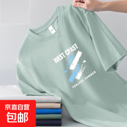 【吸濕透氣不起球】男士短袖t恤冰絲夏季圓領(lǐng)打底衫休閑百搭帥氣 短袖 WEST 豆綠色 3XL