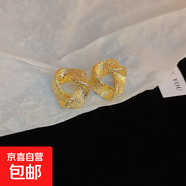 銀針中古圓形花朵流蘇耳環(huán)歐美復古金屬感耳釘氣質(zhì)輕奢耳飾批發(fā)女 93#銀針-金色鏤空