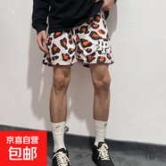 新款ee美式籃球不過(guò)膝三分褲男運(yùn)動(dòng)短褲男訓(xùn)練健身褲透氣跑步褲潮 k505豹紋 XL