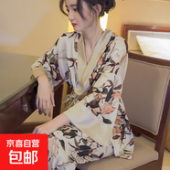 氣質(zhì)風(fēng)日系睡衣女款春秋新款奢華居家長(cháng)袖長(cháng)褲套裝女家居服 套SNX8109 M【建議80-100斤】