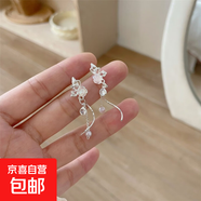 冰透玫瑰流蘇蝴蝶耳釘2024新款耳環(huán)清冷感仙氣甜美精致耳飾女 冰透蝴蝶耳主圖款