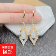 s925銀針幾何菱形耳環(huán)感設計風(fēng)輕奢耳墜雅甜美大氣耳飾 主圖款