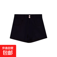小個(gè)子卡其色低腰美式辣妹牛仔短褲夏季新款直筒顯瘦休閑緊身熱褲 黑色-911 S