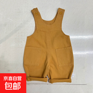 2025爆款背帶褲 嬰童背帶褲春秋裝春季兒童男女寶寶衣服洋氣舒適 淺棕色 90 （22-28斤）