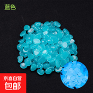 7彩星空夜光石熒光寶石魚缸造景水族箱裝飾擺件晚上會(huì)發(fā)光的石頭 100pcs淺藍(lán)