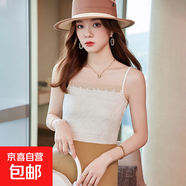 西裝內(nèi)搭背心女蕾絲2025夏季新款氣質(zhì)修身抹胸正裝打底吊帶衫彈力 白色 L 碼100-108斤