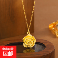 S999純銀多層蓮花項鏈女輕奢復古國風(fēng)花朵鎖骨鏈2025年迎新年禮物 1431DZ-黃金色-S999-富貴牡丹 足銀