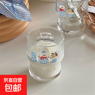 夏日限定ins風(fēng)卡通女生咖啡杯高顏值小雪人牛奶玻璃杯 小雪人杯 300ml 2只