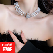 真金電鍍珍珠鑲鉆花朵項鏈小眾時(shí)尚百搭鎖骨鏈氣質(zhì)輕奢高級感飾品 24#項鏈-白色-十字架