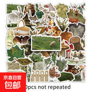 50張森林ins風(fēng)復古清新文藝戶(hù)外風(fēng)景防水裝飾貼紙冰箱耳機diy貼紙 品牌文創(chuàng  ) 50張 森林ins風(fēng)-1684X