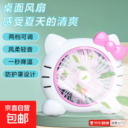【穩(wěn)固底座】卡通小風(fēng)扇臺式臺扇辦公桌面電風(fēng)扇小身體大風(fēng)量可愛皮卡丘小黃人夏天降暑必備扇190 兩檔風(fēng)速可調(diào)+防護罩設(shè)計+穩(wěn)固底座-KT貓190F