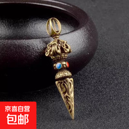 降魔金剛杵吊墜配飾銅器法器掛件手把件擺件裝飾工藝品鑰匙扣 降魔杵掛件-3個(gè)