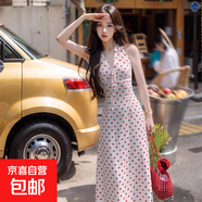 愛心印花仙女波點(diǎn)長裙甜美少女感連衣裙 愛心波點(diǎn) M