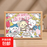 chiikawa周邊吉伊卡哇桌面擺臺擺件相框照片送朋友閨蜜生日禮物潮 chiikawa圖11 A4