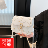 今年流行蕾絲小包包女2025新款時尚春網(wǎng)紅夏鏈條斜挎包小方包 白色