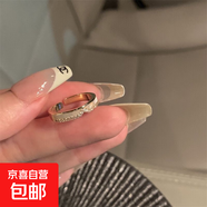 大輕奢名媛貝殼字母精致疊戴戒指女ins小眾感時(shí)尚指環(huán) 字母V戒指