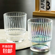 【京東物流】冰川紋玻璃杯時(shí)尚潮流ins風(fēng)果汁杯酒杯水杯 疊疊杯 隨機(jī)圖案400ml1只