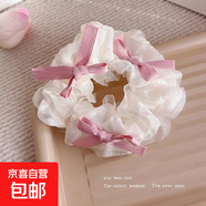 超仙豬大腸發(fā)圈頭繩新款肥腸橡皮筋女扎頭發(fā)繩森系少女發(fā)飾 芭蕾風大腸發(fā)圈白色蝴蝶結-1個裝