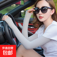 防曬冰絲袖套男女護(hù)臂冰袖韓版夏天遮陽護(hù)袖手套戶外運(yùn)動(dòng)開車騎行 灰色印花款 【五雙集合裝】