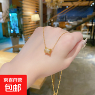 鈦鋼滿(mǎn)鉆小蠻腰項鏈轉運吊墜不掉色鎖骨鏈輕奢小眾簡(jiǎn)約毛衣鏈配飾 金色滿(mǎn)鉆小蠻腰