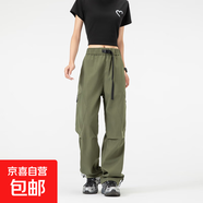 春夏新款美式工裝褲百搭簡(jiǎn)約風(fēng)潮流時(shí)尚感褲子寬松直筒休閑運(yùn)動(dòng)褲 深軍 XL