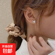 花叢螺旋珍珠耳環(huán)韓國網(wǎng)紅氣質(zhì)耳釘感大氣耳飾2025年新款潮女 螺旋耳釘一對裝