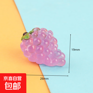 微景觀創(chuàng)意仿真發(fā)夜光水果之家萌粒 diy裝飾品盲袋配件迷你小擺件 微景觀水果小擺件【葡萄】
