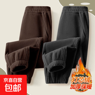 春秋冬百搭兒童燈芯絨休閑褲中大童加絨保暖棉褲童裝新款男童褲子 118-咖色【厚款】+深灰色【厚款】 130