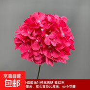 婚慶單頭大繡球花仿真花紫色婚禮堂花藝路引插花花材軟裝攝影道具 玫紅1支