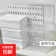京東物流 平價(jià)奶白盒收納盒翻蓋收納盒學(xué)生發(fā)飾首飾盒收納儲(chǔ)物箱 透明翻蓋盒子 18*11*7