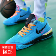 Lebron詹姆斯20代實(shí)戰(zhàn)籃球鞋學(xué)生鴛鴦球鞋減震防滑專業(yè)碳板運(yùn)動(dòng)鞋 寶藍(lán)--升級款摩擦?xí)?42