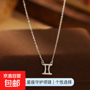 925純銀十二星座項鏈女ins簡約光面符號吊墜鎖骨鏈高級感爆款配飾 【白金色-雙子座】 無規(guī)格