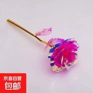 七彩炫光玫瑰花星空彩金浪漫情人節(jié)七夕送老婆女友生日禮物金箔 彩金粉玫瑰花 【送它一朵永不凋零的愛(ài)意玫瑰】